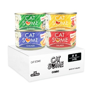 CATSOME 캣썸 고양이캔 콤보 4종x6개 80G(1BOX) +10%할인쿠폰